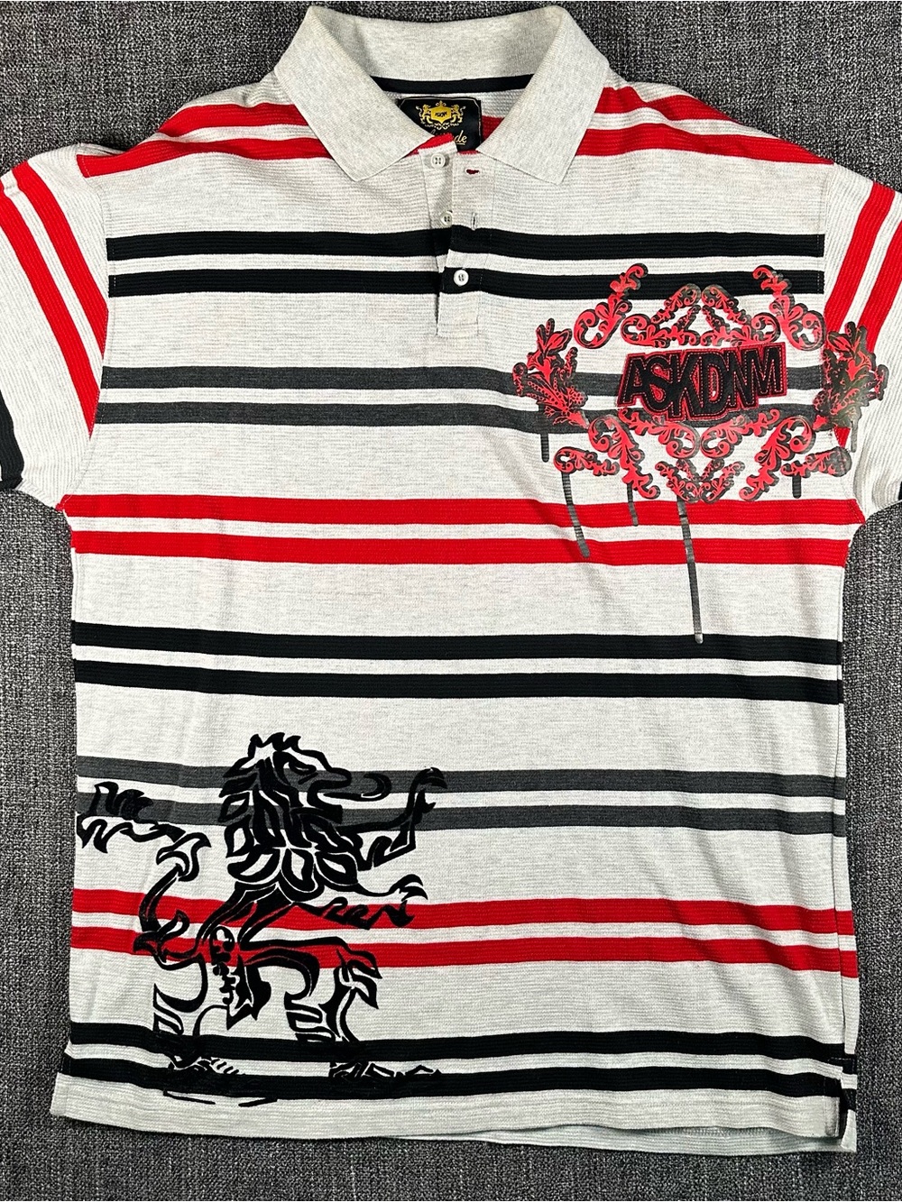 Attitude Askdnm Y2K, hip-hop, triple XL hood polo, amazing!